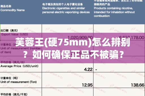 芙蓉王(硬75mm)怎么辨别？如何确保正品不被骗？